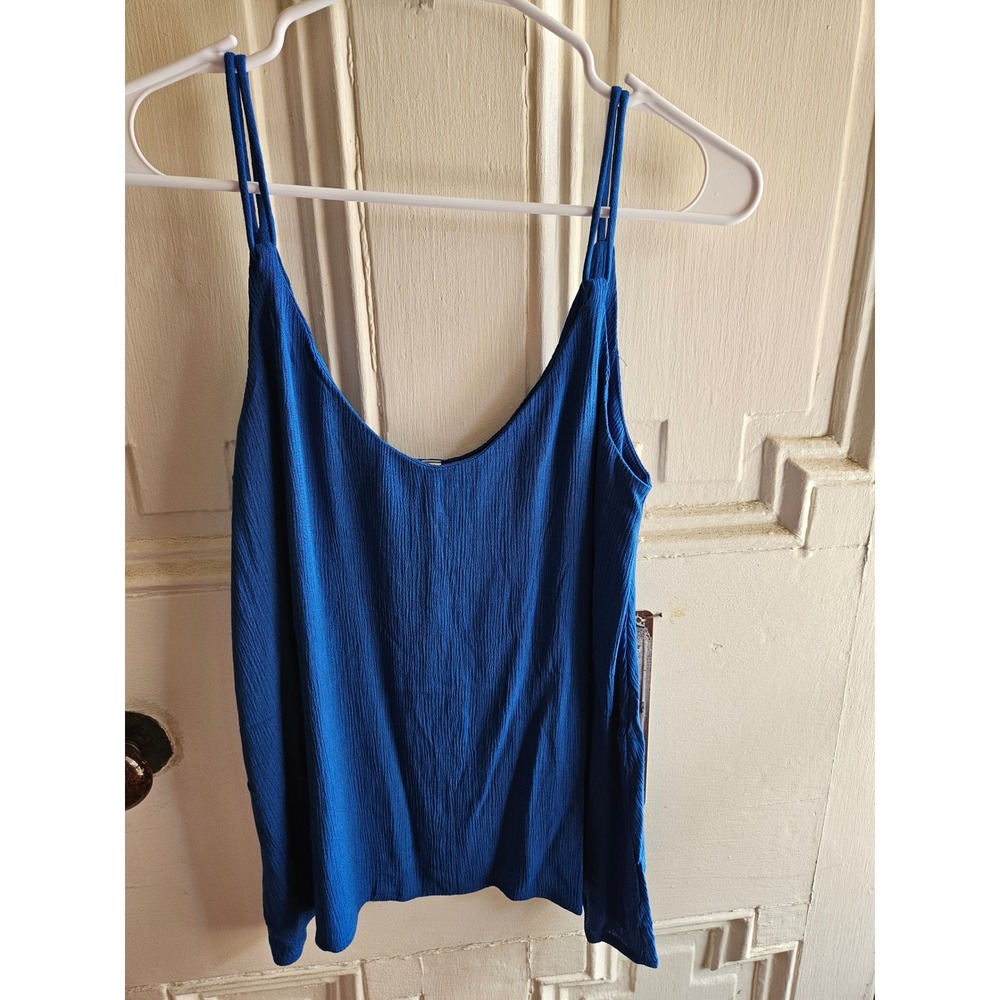 Zenana Womens Royal Blue Rayon V-Neck Spaghetti Strap Cami Tank Top QT-7180Y S